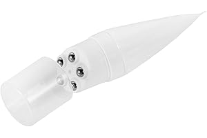 DOITOOL 50Ml White Refillable Roller Ball Bottles with 5 Leak-Proof Caps for Slimming Cream Face Massage and