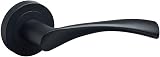 Designer Levers Marvel Lever on Rose Door Handle Matt Black 1 Pair