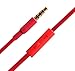 Connectland Over Ear 3.5mm Wired Headphone, Microphone Lightweight Adjustable Headband for Kids,Teens,Adults. iPhone iPad Tablet, Red&White CL-AUD63080