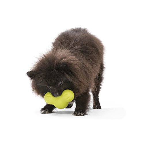 West Paw Zogoflex Tux Interactive Treat Dispensing Dog Chew Toy for Aggressive Chewers, 100% Guaranteed Tough, It Floats!, Made in USA, Small, Granny Smith