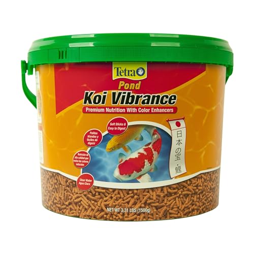 TetraPond Koi Vibrance, Soft Sticks, Easy to Digest Floating Pond Food, 3.31 lbs
