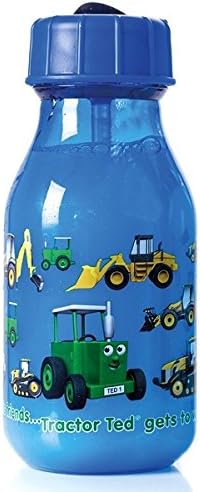 Tractor Ted Child-Friendly Water Bottle (Digger) with Flip Drinking Straw, Perfect for Small Hands