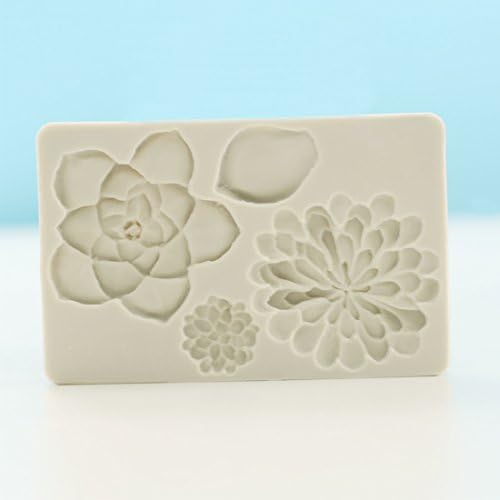 DIY Succulent Plant Silicone Fondant Cake Moulds Biscuit Cookie Handmade Soap Mold Baking Tools