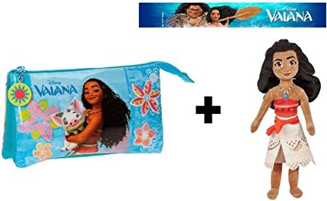 Plush toy Vaiana 43cm Quality soft + Pack Pencil Case/travel kit with 3 compartments 22125cm