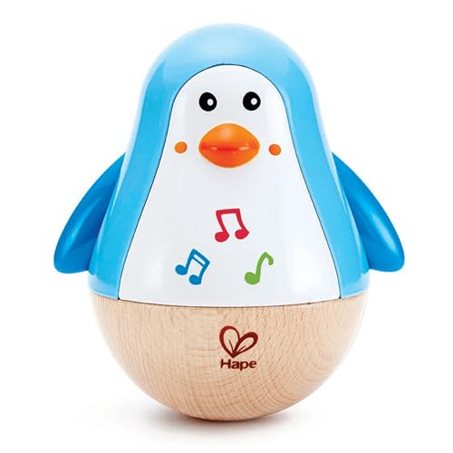 Hape Penguin Wobbler| Colorful Wobbling Penguin, Roly Poly Toy for Kids 6 Months+