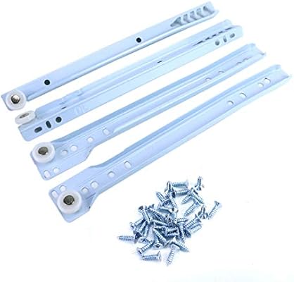 Monrocco 2 Sets 10 Inch Replace Desk Drawer Slides Bottom Runners