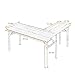 Need L Shaped Desk, Folding Computer Desk, 55 inches x 55 inches L Desk for Home Office, One-Step Assembly Foldable Table, Teak and Black