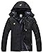 QPNGRP Mens Waterproof Fleece Ski Jacket Windproof Winter Snow Coat