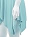 Made by Johnny MBJ WT1120 Womens Cross V Neck Short Sleeve Empire Line Panel Tunic Top L Aqua