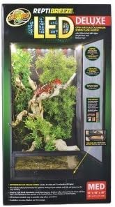 Zoo Med ReptiBreeze LED Deluxe Open Air Aluminum Screen Habitat, X-Large 24 L x 24 W x 48 H by Zoo Med