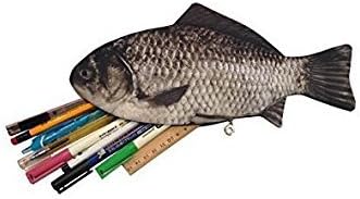HiDven Carp Fish-like Zipper Pouch Weird Pen Pencil Case