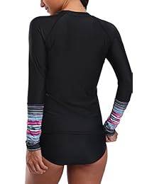 Camiseta de natación para dama de manga larga con protección contra rayos UV