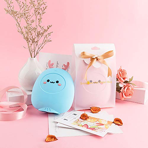 Fan-Ling Cute Cartoon Explosion-Proof Hand Warmer,Water Injection Hot Water Bottle,Large Portable Hand Warmer,Multi-Function Thermos,Fashionable and Colorful (Blue) - Thumbnail 4
