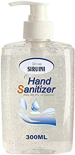 Refreshing Hand Sanitizer Gel, Washless Hand Soap Gel, 300ML Super-Large Capacity Household Cleaning Gentle Hydrating Hand Sanitizer Soothing Gel,Non-irritating,Pump Bottle (300 ML) (White1)