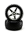 Redcat Racing 06026c Chrome Rear Wheels and Tires Wheels and Tires, 2-Piece