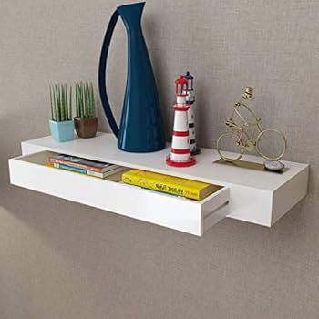 Amazon.com: Floating Shelf White Bedside Vanity Dressing