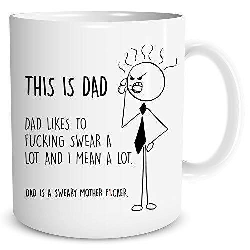 Funny Mug for Dad Birthday Dad Gift Present Christmas Mugs Father's Day Mug Gift Sweary Dad Rude Dad Present Gifts for Him Humour WSDMUG1340