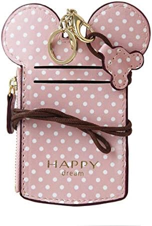 Cute Neck Pouch, Small Fashion Student ID Card Case Holder Wave Dot Coin Wallet Purse for Women/Girls/Children Travel