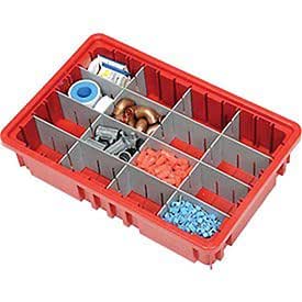 Contenedor de rejilla de plástico separable, 40,64 cm de largo x 26,67