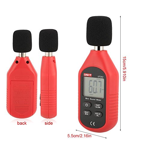 image for Walfront UNI-T UT353 Decibel Meter, Professional Digital Sound Level M
