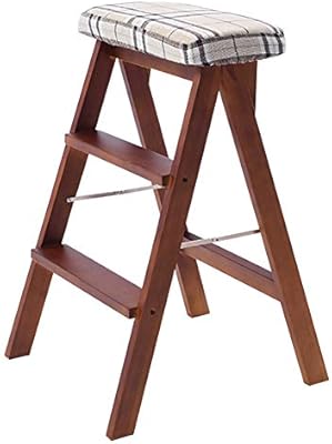 Ygc24 Stool Modern Minimalist Multi Function Folding Ladder Stool Wooden Step Stool Fashion Home Color Stripe Size 42 46 65cm Buy Online At Best Price In Uae Amazon Ae