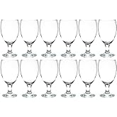 Vikko Classic Goblet Party Glasses, 20 Ounce Iced Tea and Water Goblets, Set of 12, Dishwasher Safe Durable Glassware