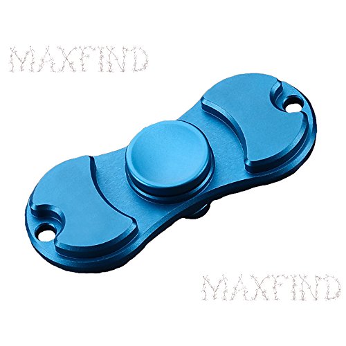 Spinner Fidgets Toy Metal EDC Sensory Fidget Spinner Hands Ceramic bearing Kids/Adult Funny Anti Stress Toys Gift (Blue)