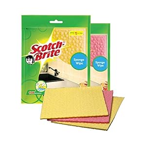 Scotch-Brite Multi-purpose , Easy to use kitchen cleaning Sponge Wipe (3 -Pieces)