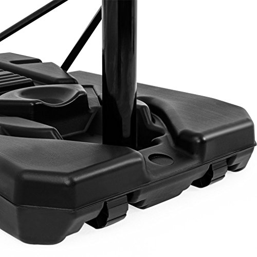 KLB Sport Portable Height Adjustable Basketball Hoop System Stand w/Wheels, 43 Inch Backboard