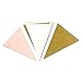 MF2FLAY Glitter Paper Banner, 20 Feet Triangle Sparkling Garland with 15PCS Pennants, Perfect Hanging Decoration for Wedding, Baby Shower and Party Supplies - 2PCS x10 Feet (Pink+White+Gold)