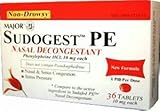 Sudogest PE Generic for Sudafed PE Nasal Decongestant Phenylephrine HCl 10mg Tablets 108-count 3 Pack of 36-count