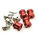 MOHERO RC Car 12mm Aluminum Alloy Wheel Hub Hex Drive Adaptor 15mm Offset for 1/10 RC Crawler Car SCX10 Wraith (Red)