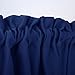 NICETOWN Kitchen Valance Curtains Navy Blue - Blackout Energy Smart Rod Pocket Tier Panels for Half Window/Cafe (29W by 24L Inches, Set of 2)