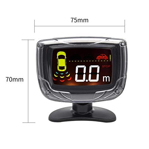 LED Display Car Rearview Reverse Radar System with 8 Parking Sensors, Sizet Front and Rear Parking Buzzer Beeps + LED Distance Display