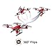 RC Quadcopter Drone with FPV Camera Live Video - Flexible Foldable Aerofoils - App Control - Altitude Hold - 6-Axis Gyro Gravity Sensor RTF Helicopter, Bordeaux