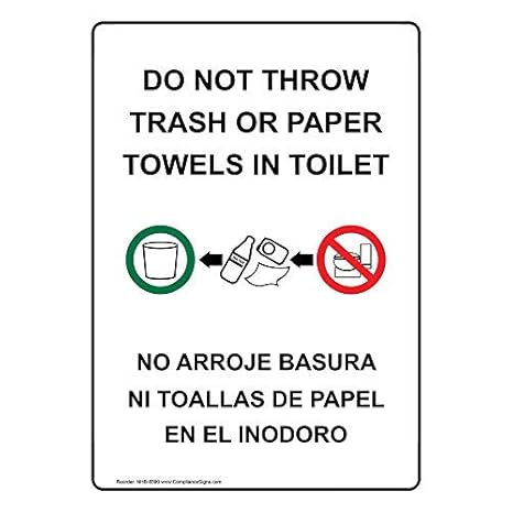 compliancesigns vinilo baño reglas de etiqueta etiqueta, con español