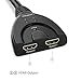 LANGREE 4K 1x2 HDMI Splitter, 1 Input to 2 Outputs HDMI Signal Distributor, Built-In HDMI Source Cable and USB Cable, Support Ultra HD 1080P 3D for Apple TV PS3 PS4 Xbox Blu-ray