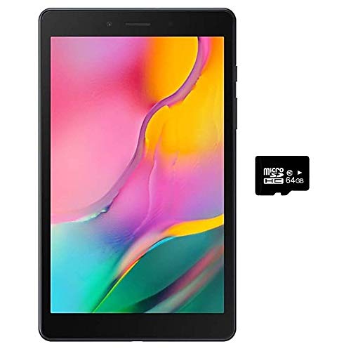 Samsung Galaxy Tab A 8.0″ (2019, WiFi + Cellular) 32GB, 5100mAh Battery, 4G LTE Tablet & Phone (Makes Calls) GSM Unlocked SM-T295, International Model (32GB + 64GB SD Bundle, Black)