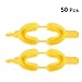 SUPVOX 50pcs Dental Teeth Whitening Mouth Trays Dual Arch Tray Size M Yellow