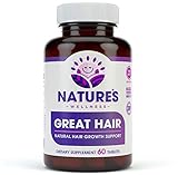 Great Hair Supplement - Natural Hair Growth Vitamins for Healthier Hair - Potent DHT Blocker to Reduce Thinning & Hair Loss - All Hair Type, Women & Men - Biotin, Saw Palmetto +22 More! - Tablet Pills