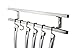 18 Inch Stainless Steel Magnetic Knife Holder & Space-Saving Strip for Kitchen Knives & Utensils, Office, Craft, Bar, Garage & Workshop Tools Wall Rack: Includes 6 Removable Hooks, Screws & Hardware