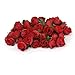 TINKSKY 50pcs 3cm Artificial Roses Flower Heads Wedding Decoration (Red)