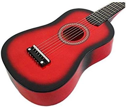 garden mileยฎ Kids Childrens Beginners Guitar Unisex Wooden 21" Inch (54cm) RED Acoustic Guitar Stringed Music Instrument Pop Star Dressing Up Role Play (Red)