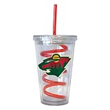 NHL Minnesota Wild Tumbler with Swirl Straw, 16-ounce