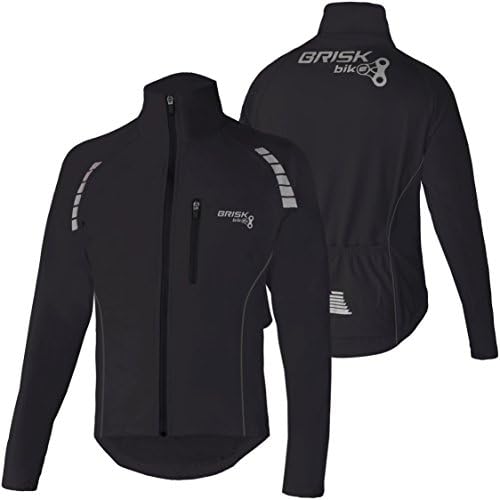 Brisk Bike Highly Visible Lightweight Cycling Jacket Black