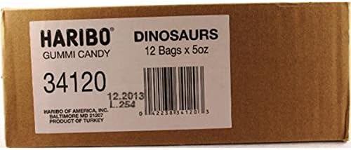 Product Of Haribo, Peg Bag Dinosaurs Gummi Candy, Count 12 (5 oz) X 2 (Package Quantity 2) Sugar Candy - (Buy Bulk at a Wholesale Price)