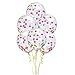 Girl Birthday Party Balloons 50 Count-Rose Red Pink Withe Latex Balloons and Confetti Balloons For Girls Birthday Bride Wedding Unicorn Party