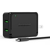 Tronsmart 4.8A Dual USB Wall Charger with Quick Charge 2.0 Technology.Foldable Plug for S7, S7 Edge, iPhone 6s / 6 / 6 Plus, iPad Air 2 / mini 3, LG G4, Nexus 6 and More
