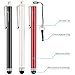 Fosmon Trio Capacitive Stylus in Black, Silver and Red for Kindle Fire, Kindle Paperwhite and other Touchscreen Devices