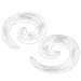 PiercingJ 10pcs Mixed Color 12G-00G Uv Acrylic Snail Ear Plug Stretcher Spiral Taper Expander (0g=8mm)